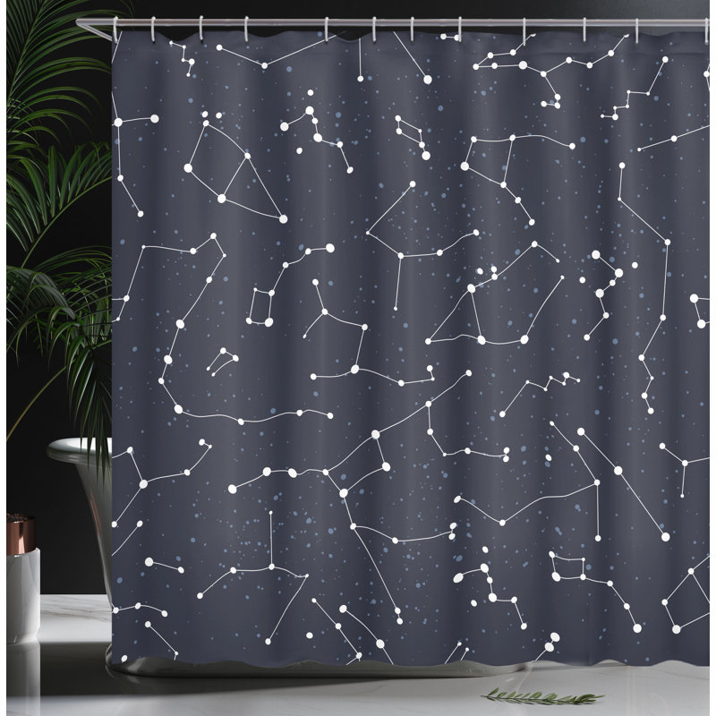 Shower Curtain with Hooks Included, 75" H x 69" W