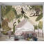 Adhésif mural pelez et collez - Jungle abstraite avec des animaux-1315074189