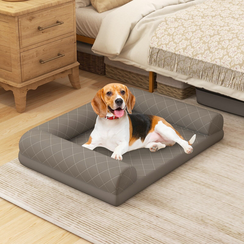 Davari Polyester Pet Bed, Grey