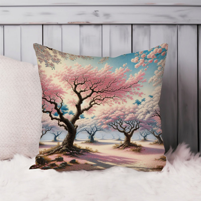 Botanical Pink Trees Modern