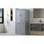 Armoire de rangement pour salle de bain avec deux paniers à linge, armoire de rangement avec portes et tiroir pour la maison, gris-464133847