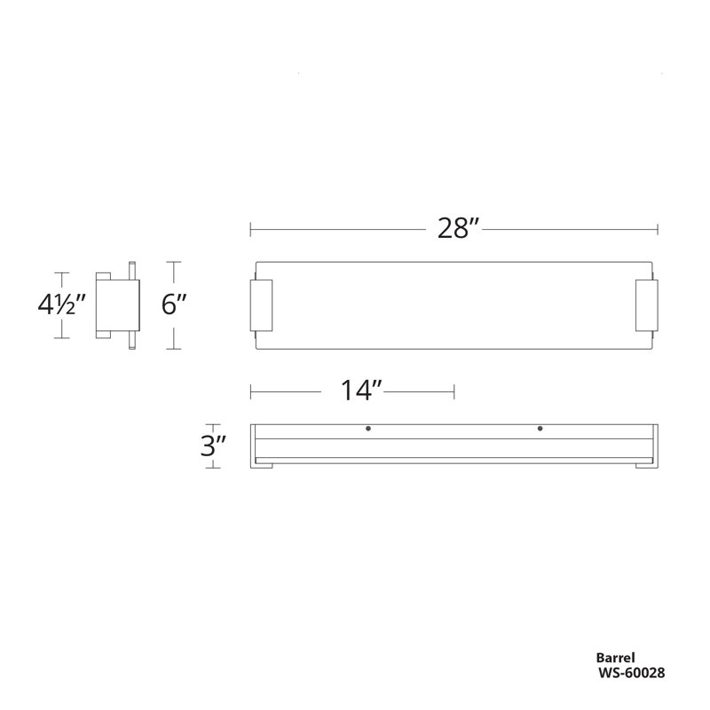 Quarry 1 - Light LED Bath Bar, Aged Brass