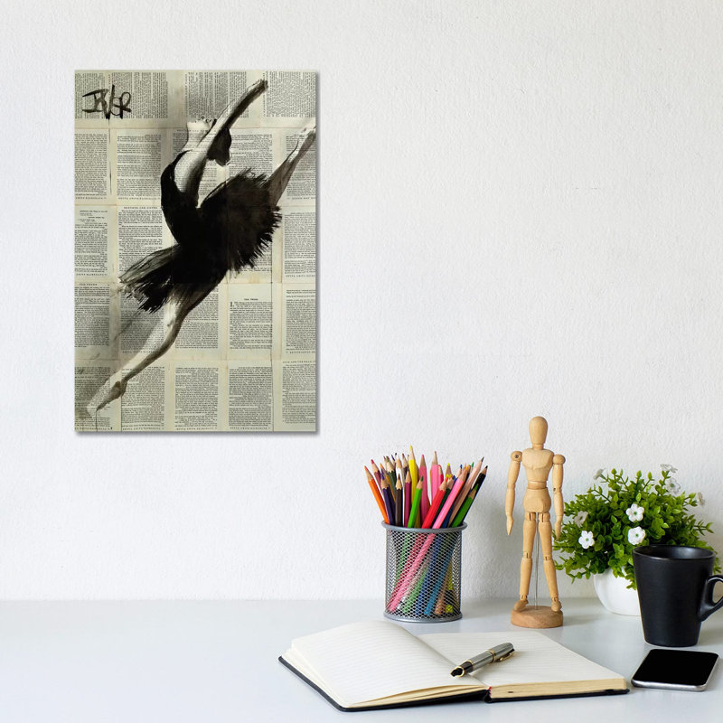 "In Flight" par Loui Jover-impression d’art graphique, Toile tendue, Pas de tapis, H 12 po x l 8 po x P 0,75 po