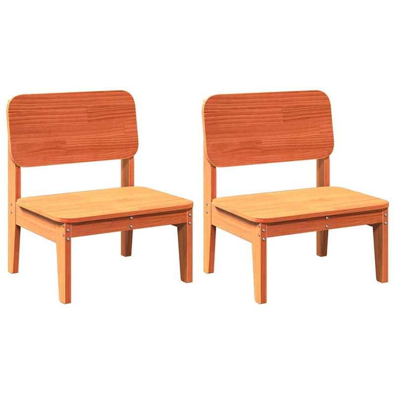 Garden Chairs 2 Pcs 60X52.5X72 Cm, Wax Brown