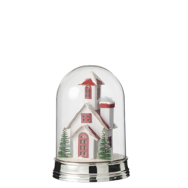Craigsville Christmas Snow Globe, 23cm H x 16cm W x 16cm D, White/Green/Red