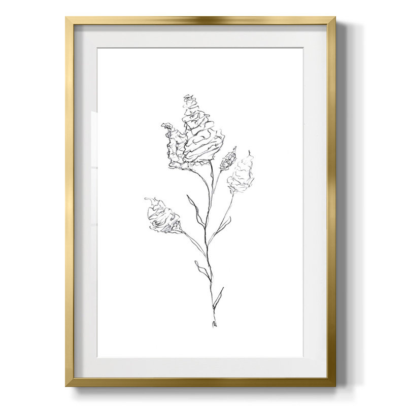 Tandis que II - toile tendue avec châssis, H 28,5 po x l 20,5 po, Doré