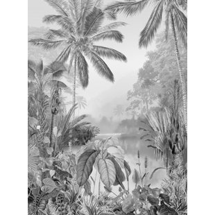 Komar Photo MuralLac Tropical Black/White 200 x 270cm