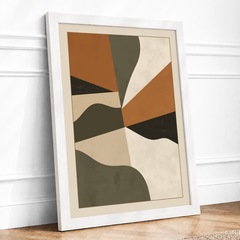 Pinwheel Geometric - Framed Print, A4 - 29.7 x 21.0 cm, White