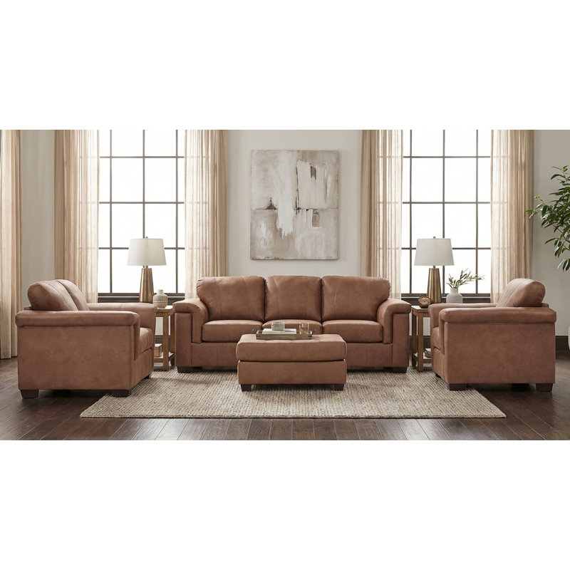 Repose-pieds rectangulaire rembourré 38 po - caramel urbain, Caramel urbain