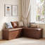 Banc de rangement rembourré, repose-pieds, banc de bout de lit, commode de rangement pour chambre à coucher, vestibule, brun-1202648980-1202648981