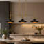 Luminaire suspendu pour îlot de cuisine 3 lumières Justyce