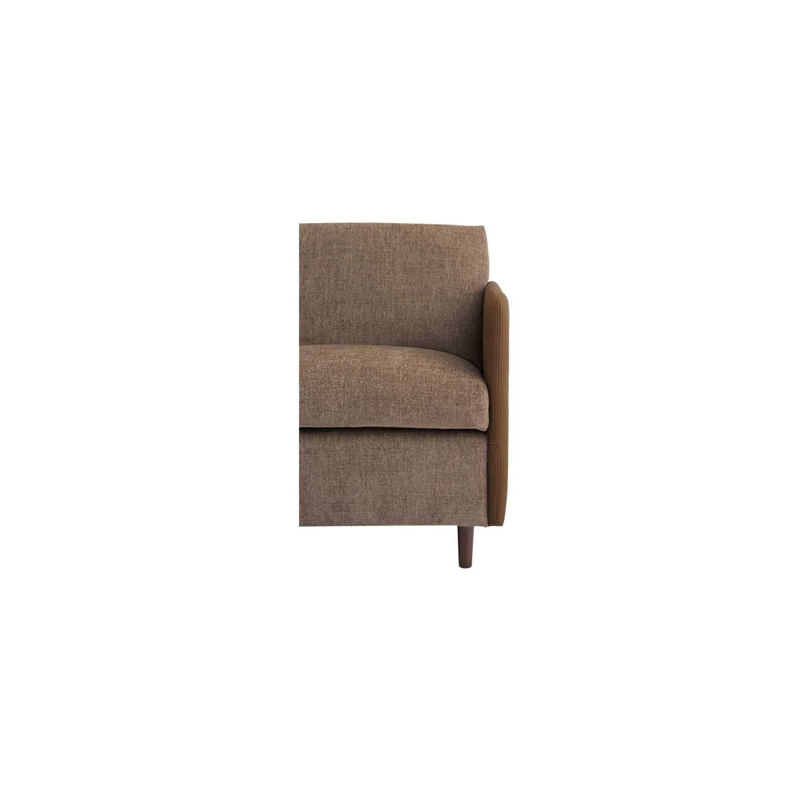 87" Genuine Leather Sofa, Brown