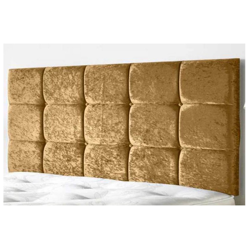 Upholstered Headboard, Small Single (2'6), Gold