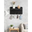 Porte-clés mural en bois avec tablette et 4 crochets, rangement pour clés, courrier et décoration intérieure-1354159542