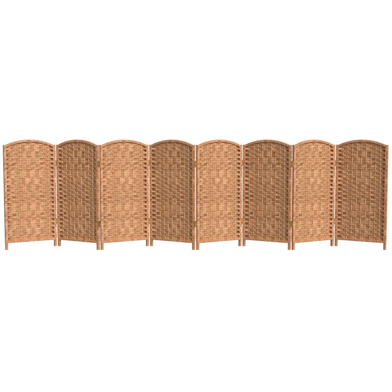 Paravent Short Diamond Weave, 3 pi, 8, Naturel