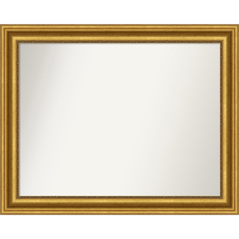 Miroir de salle de bain Jashawna, 31,75 po x 39,75 po, Doré