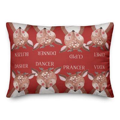 Reindeer Pals Outdoor Throw Pillow