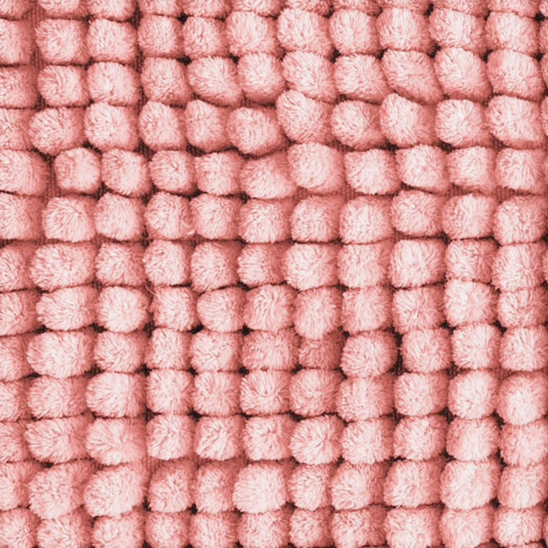 Kulap Chenille Bobble Bath Mat & Pedestal 2pc Set, Blush