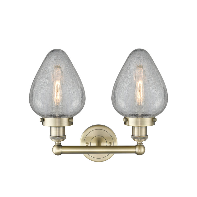Éclairage pour meuble-lavabo à intensité variable 2 lumières Ameet, Laiton antique