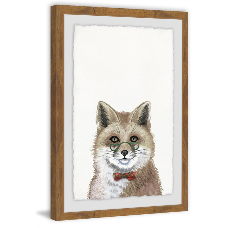 Serious Fox - Painting, 91cm H x 61cm W