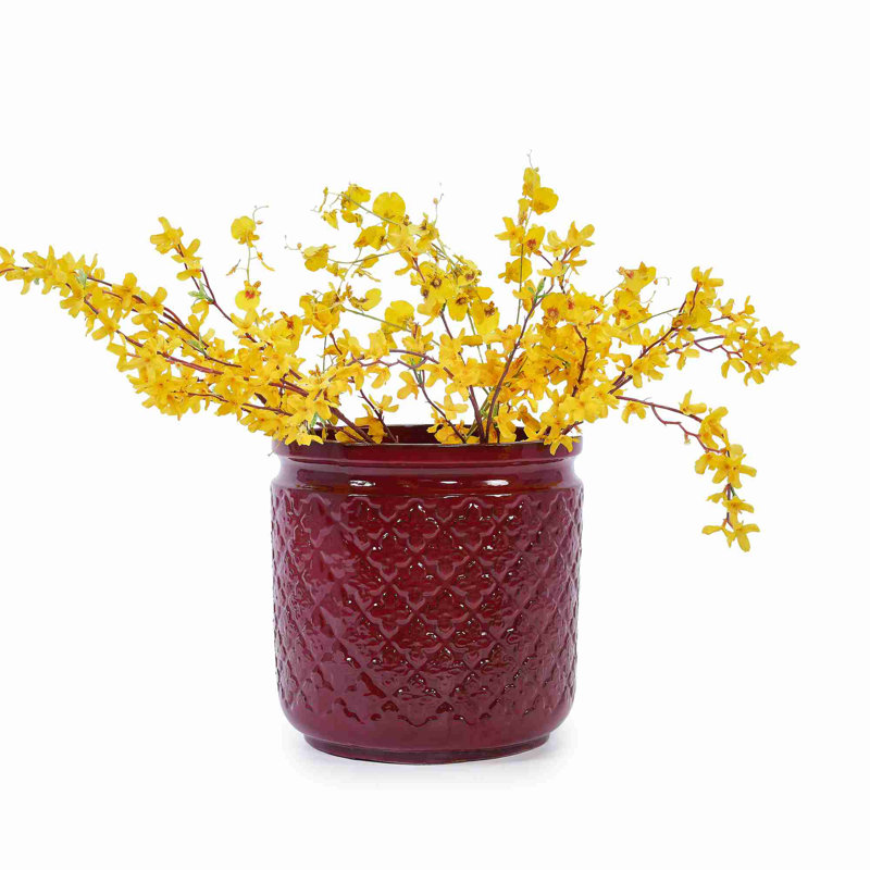 High quality ceramic flowerpot, Bean Paste Red