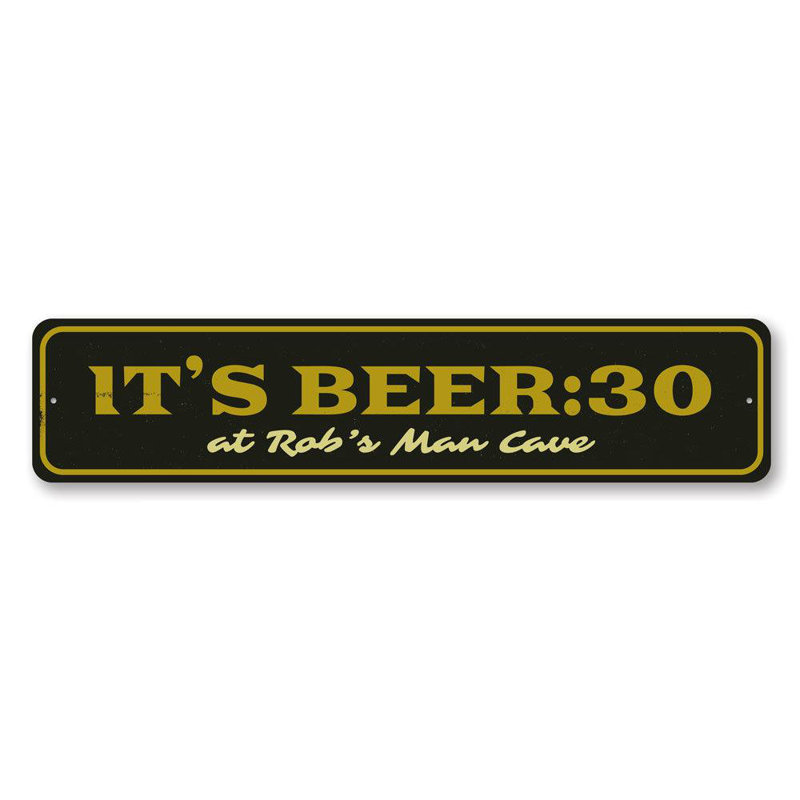 Enseigne en aluminium Beer 30, H 4 po x l 18 po x P 0,04 po