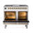 ILVE Nostalgie II Series Noblesse 40 inch Dual Fuel Range with 6 Sealed Burners, Griddle (Glass Door)-103962078-103962086
