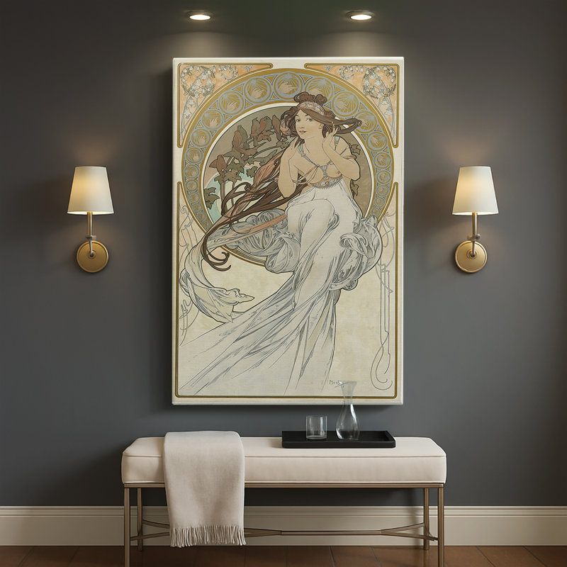 The Arts: Music - Gallery, toile tendue par Alphonse Mucha, 40 po x 60 po