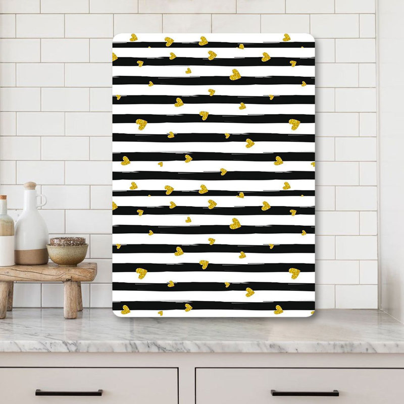 Flourish Tempered Glass Cutting Board, 7.9 x 11.8 inches | 100% Antibacterial, Easy-Clean Surface, Non-Slip Silicone Feet | Perfect for Food Prep & Serving, Durable & Stylish Kitchen Essential, Not Dishwasher Safe