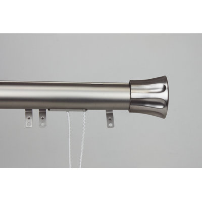 Lesher Steel Adjustable Single Curtain Rod