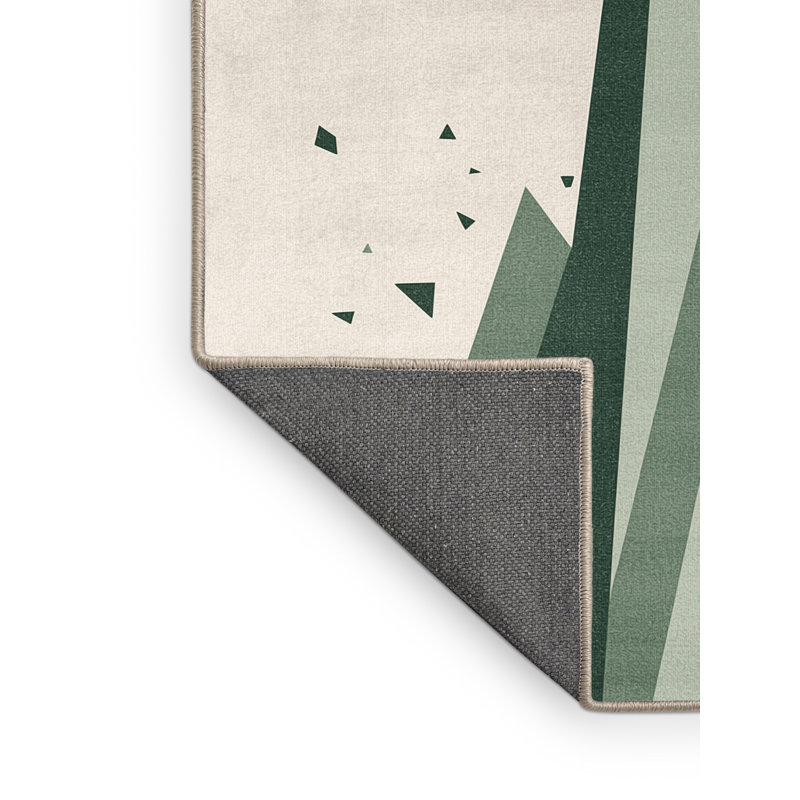 Soft Plush Garrett Tehran Milad Tower Modern & Contemporary Geometric Area Rug in Beige – Beige Binding, 2x3