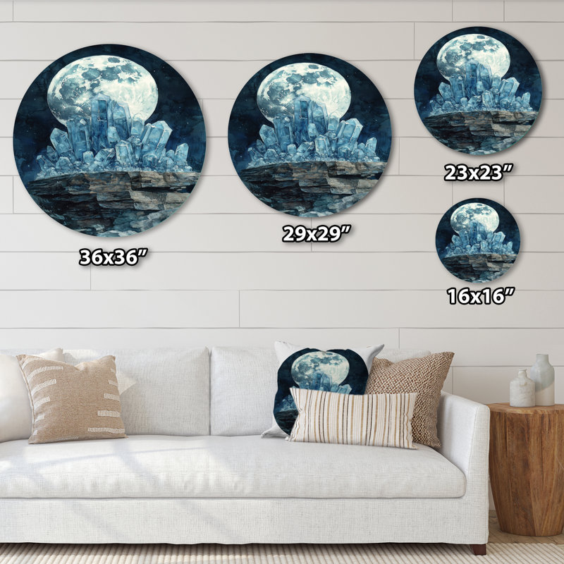 Brookdale - Cristaux ronds, art mural en métal, H 16 po x l 16 po
