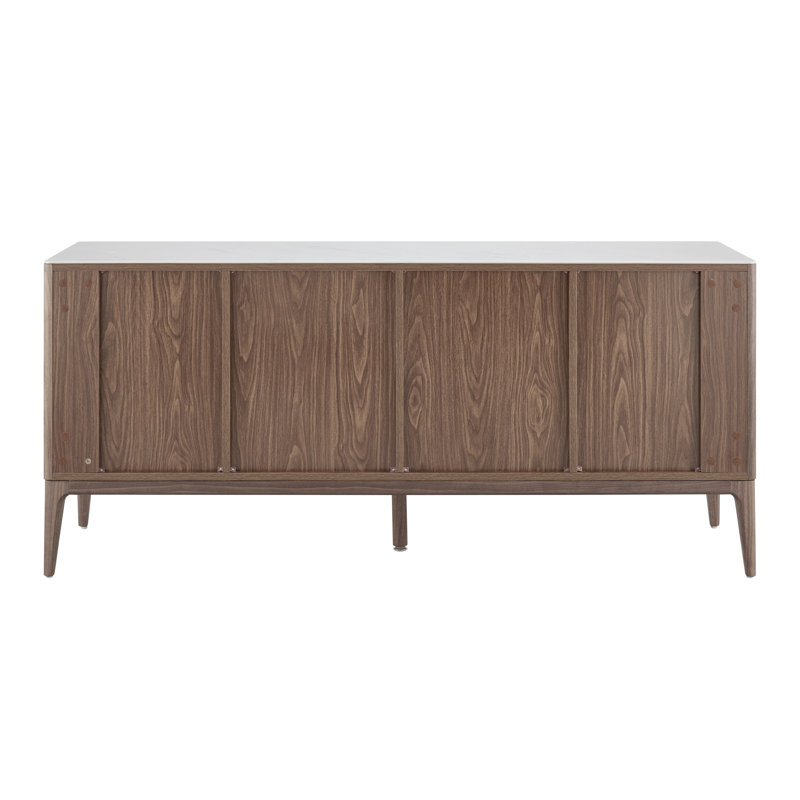 Kraig 70'' Walnut and Ceramic Modern Sideboard