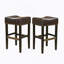 30-inch Backless Brown Leather Counter Stool (Set of 2)