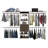 Kohn Plego Closet Organization System, with Open & Closed Storage, 69"/118" Width, Dark Walnut