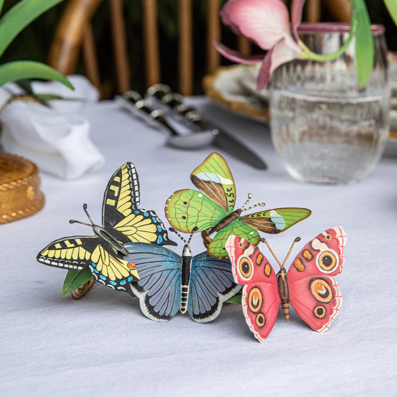 Meadow Walk Butterfly Napkin Ring Assorted - Multi