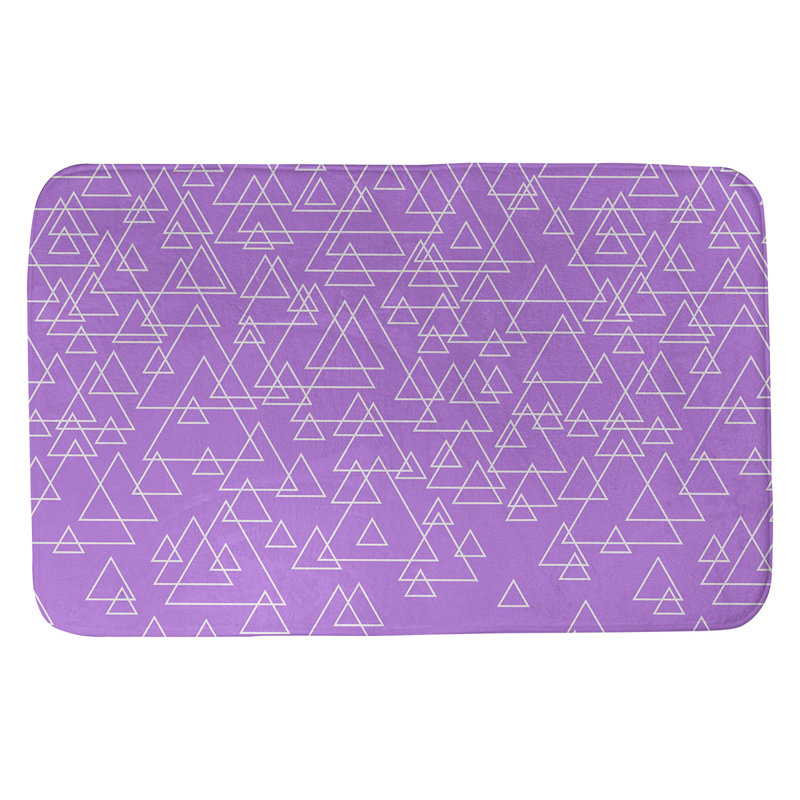 Tapis pour salle de bain Avicia, l 17 po x L 24 po, Mauve
