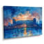 «Blue Orange Footbal Stadium At Night - Stades», reproduction d'art mural-8298162-8298061