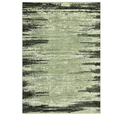 Abstract Machine Washable Rug with Rubber Backing for Living Room Modern Non-Slip Dining Room Rug Easy-Cleaning Floor Carpet for Bedroom Office