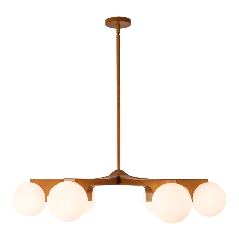 Briar 37-in Black Chandelier, Walnut