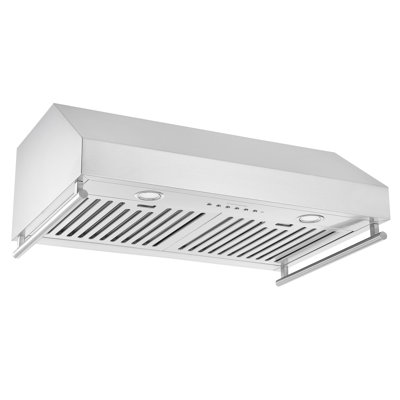 Hotte de cuisine 30 po 450 CFM Ancona avec veilleuse automatique et barres à ustensiles en acier inoxydable Ancona