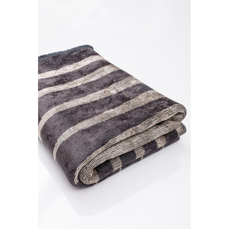 Rapture Gray/Beige/Dark Brown Geometric Luxury Area Rug, Rectangle 7'10" x 11'2"