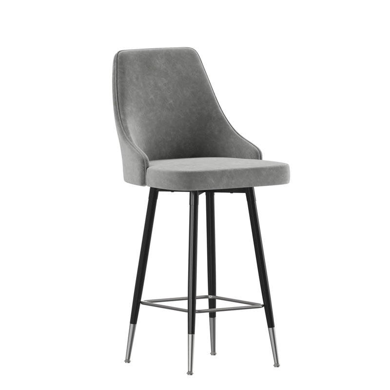 Tabouret de comptoir 26 po Stelik, gris