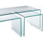 Josefina Glass Top Sled Nesting Tables