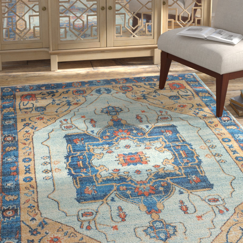 Joppatowne Hand Loomed Performance Geometric Rug, Rectangle 4' x 6'