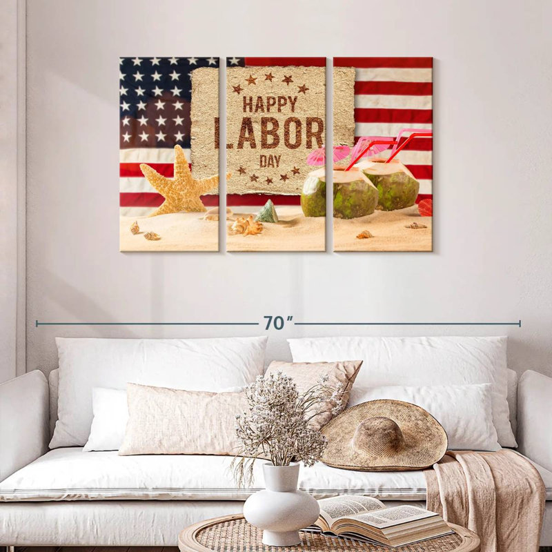 Bannière «Happy Labour Day», H 28 po x l 45 po