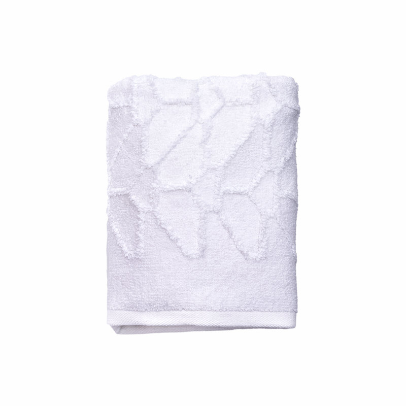 Aarmaan Plush Jacquard Hand Towel, White