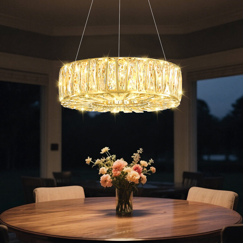 Luminaire suspendu en cristal 16 po
