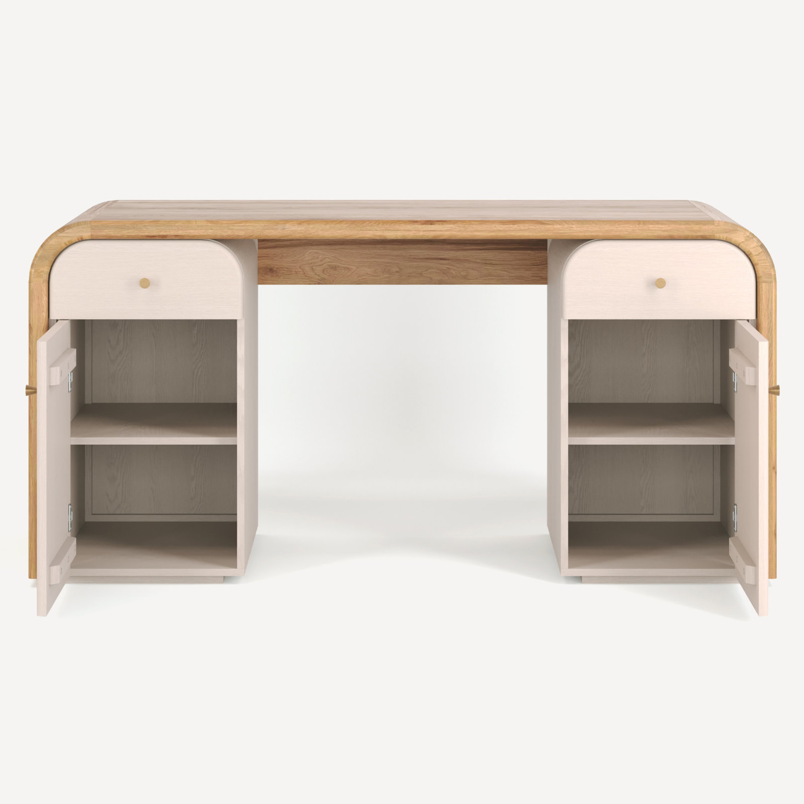 61" Oak Writing Desk