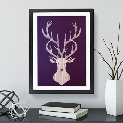 Bust Of A Stag No.2 - Single Picture Frame Print